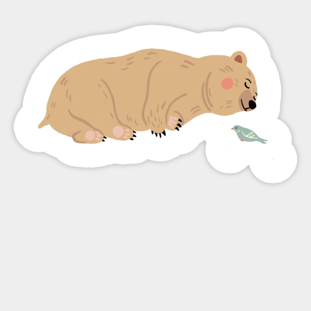 Sleepy Bear Sticker by Das Brooklyn